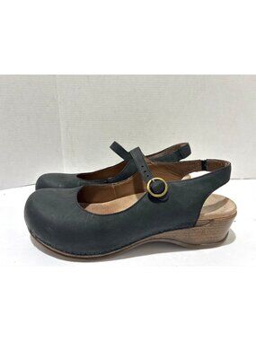 Dansko Maureen Shoes Women Mary Jane Slingback Mule Black Leather size 11